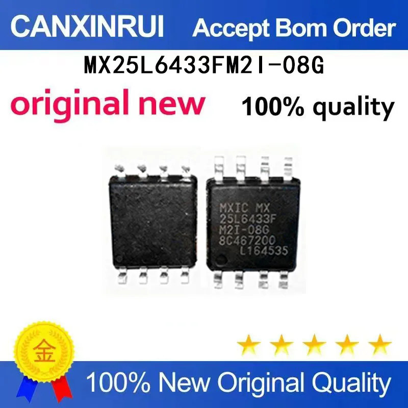 (5 Pieces) MX25L6433FM2I-08G 25L6433F brand new SOP-8 KH25L6433FM2I-08G