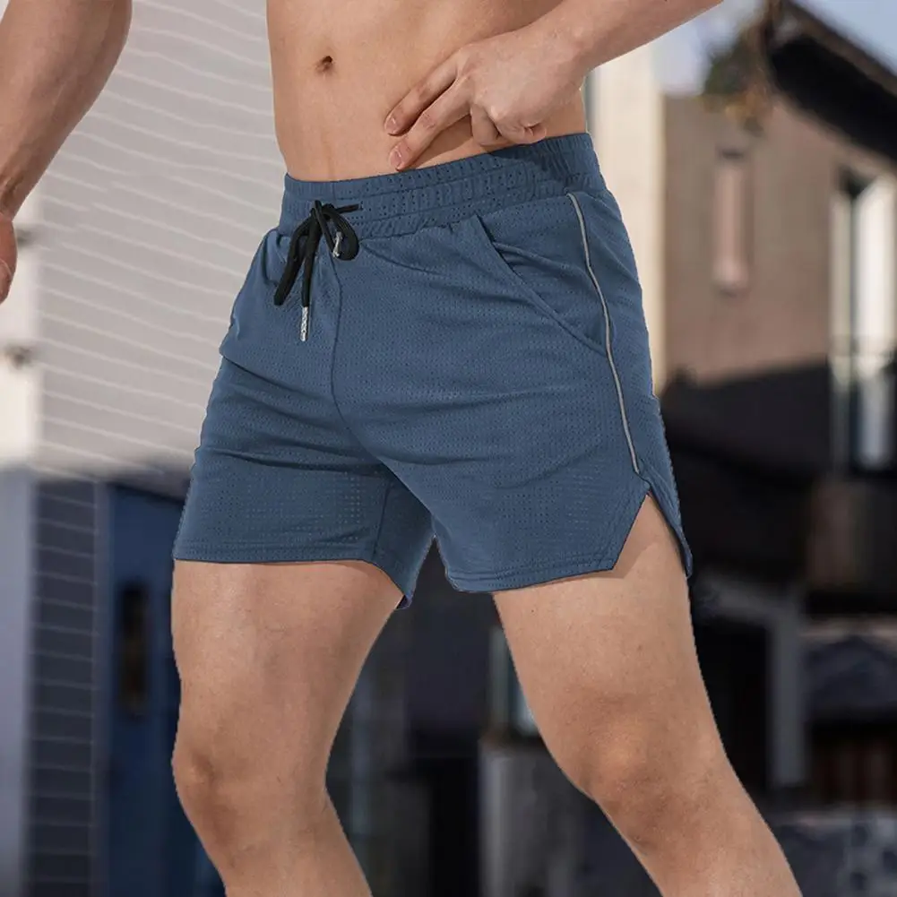 Summer Shorts Men Gym Sport Running Squat Fitness Workout Man Short Pants Breathable Quick-drying Drawstring Mens Shorts
