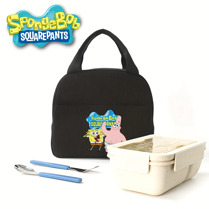 

Cute Cartoon Spongebob Lunch Bag Anime Character Patrick Star Pattern Portable Large-capacity Storage All-match Outdoor Fashion
