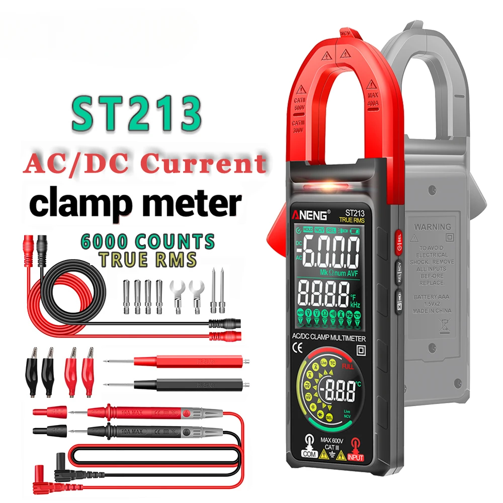 Large Screen Clamp Meter Automatic Intelligent Multimeter Multi-function AC-DC Clamp Meter Anti-burning Multimeter fluke