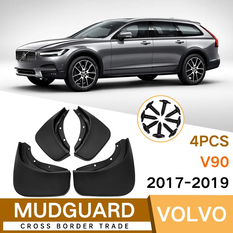 

For Volvo V90 2017-2019 black car mudguard Reduce dust Resist tire dirt car accessories tools