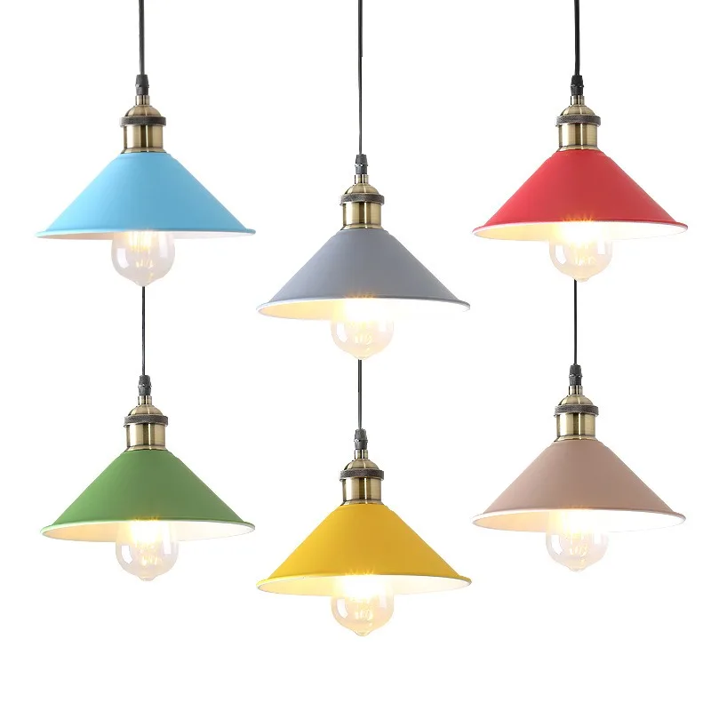 Six color modern pendant lights Nordic led lamp Christmas decorations for home lighting lamps for living room with lampshade