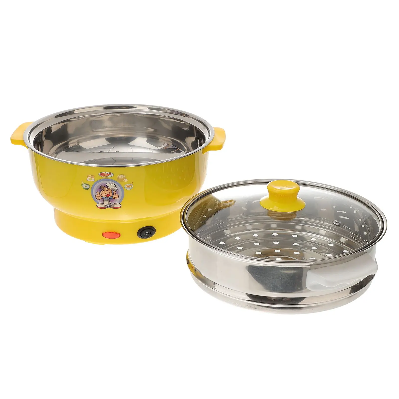 Steaming Electric Cooker Double Layers Stockpot Multifunctional Stainless Steel Steamer Cooking Boiler Pressure Cooker Kitchen