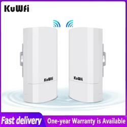 KuWFi-Roteador WiFi ao ar livre, Roteador de ponte sem fio, Extensor de longo alcance, ponto a ponto, cobertura para câmera, 1km, 2.4G, 300Mbps