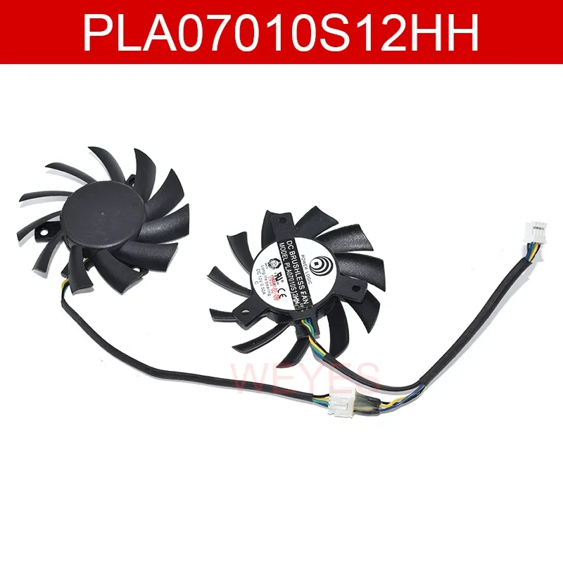 

PLA07010S12HH DC12V 0.50A 65mm 4Wires For MSI R5770 N450GTS HAWK A pair Graphics Card Cooling Fan NEW