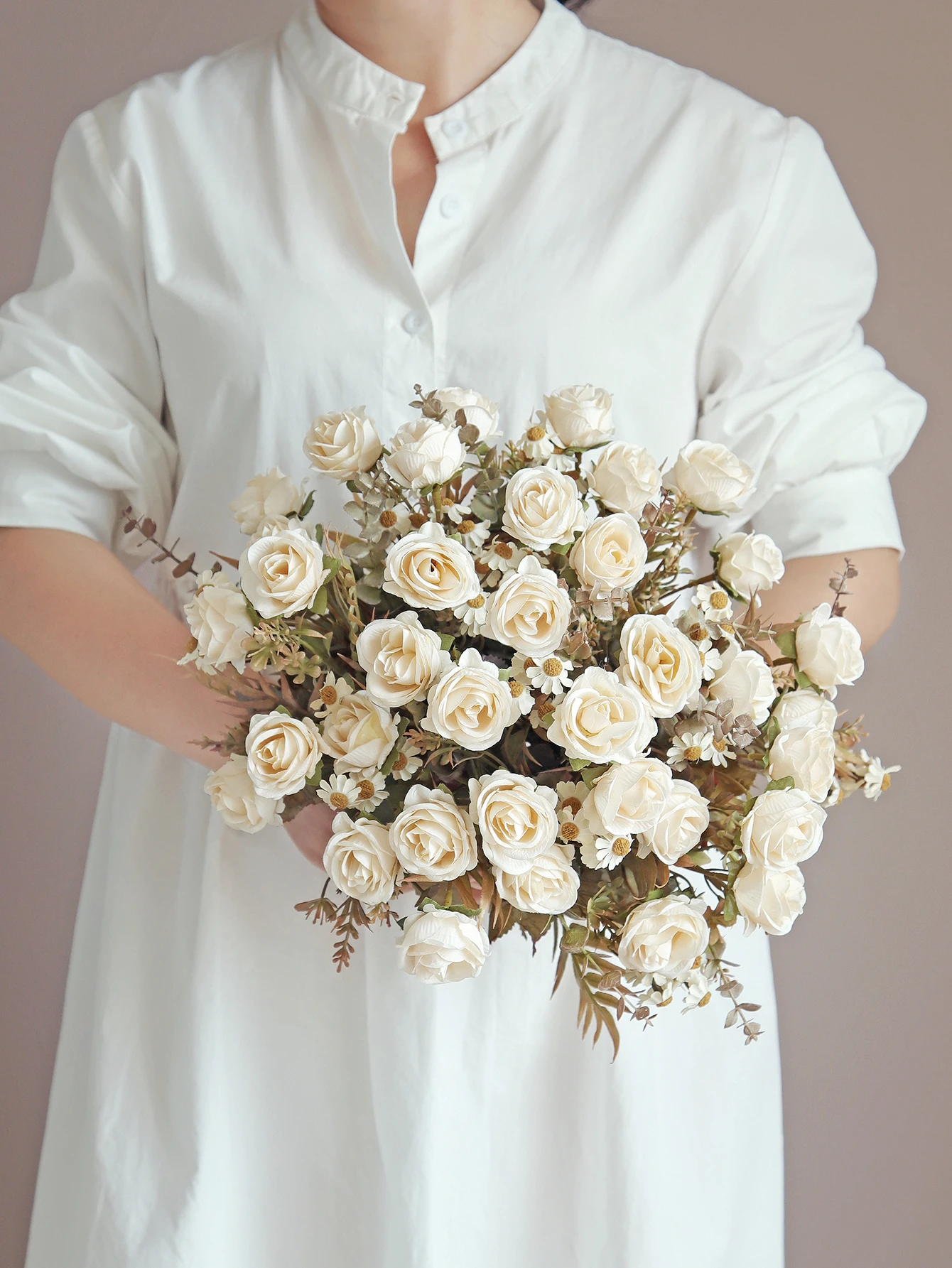 Seidenrosen Künstliche Blumen DIY Hochzeit Heim Empfangsraum Weihnachtsfeier Dekoration Brautstrauß Bunte Fotografie-Produkte – Detail 1