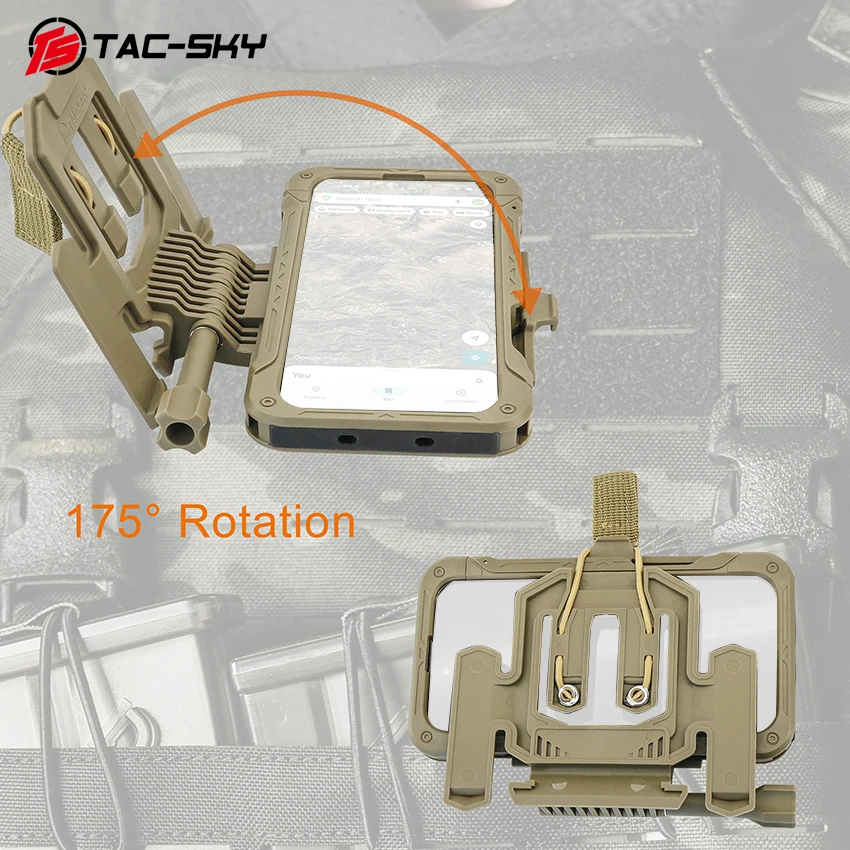 TAC-SKY Mobile Phone Case for IPhone 17 Air Designed for Outdoor Tactical Sports with A Phone Mount Compatible with MOLLE Vests