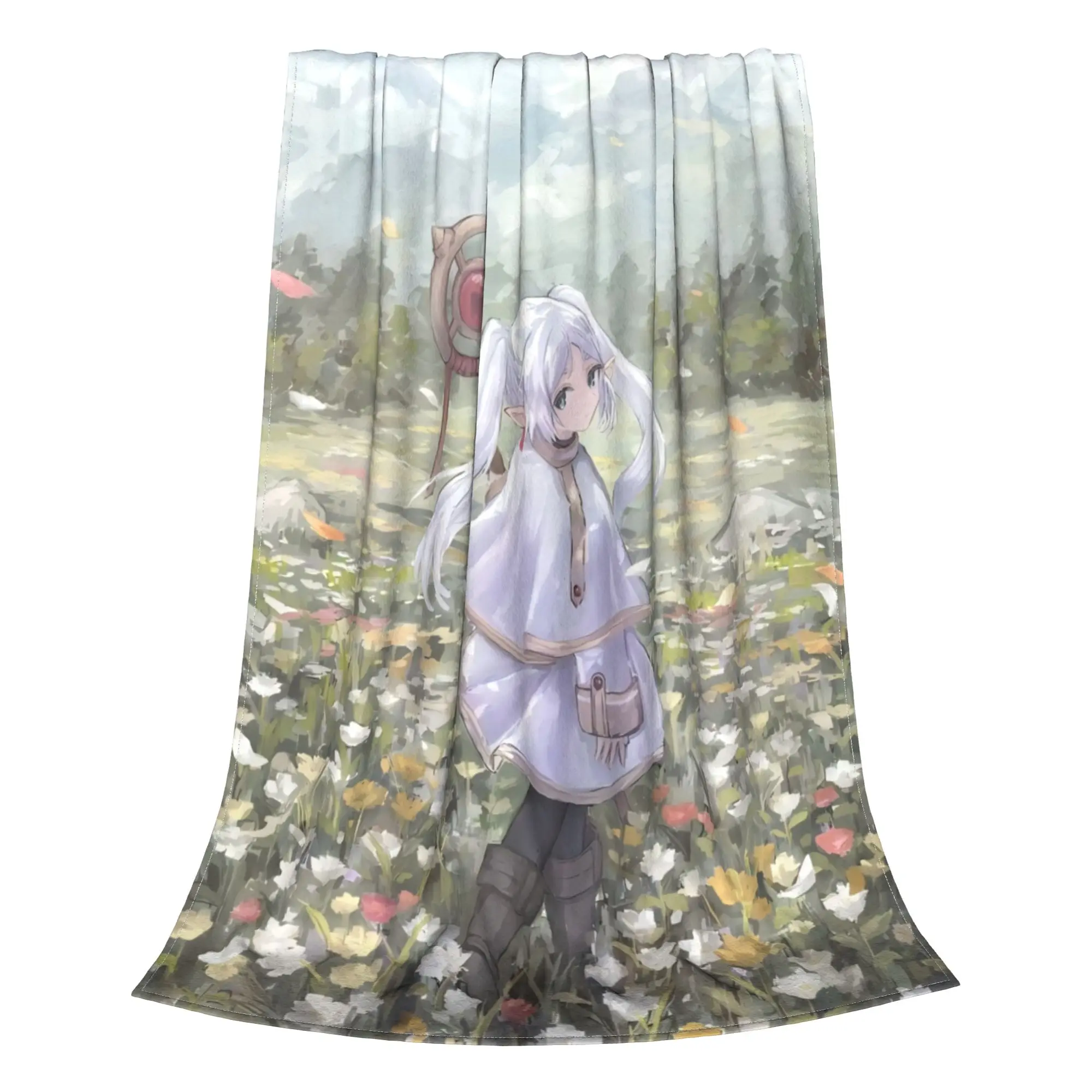 Frieren Beyond Journeys End Blanket All Season  Multifunction Thin Throw Blankets For Bedding Outdoor  Plush Thin Quilt