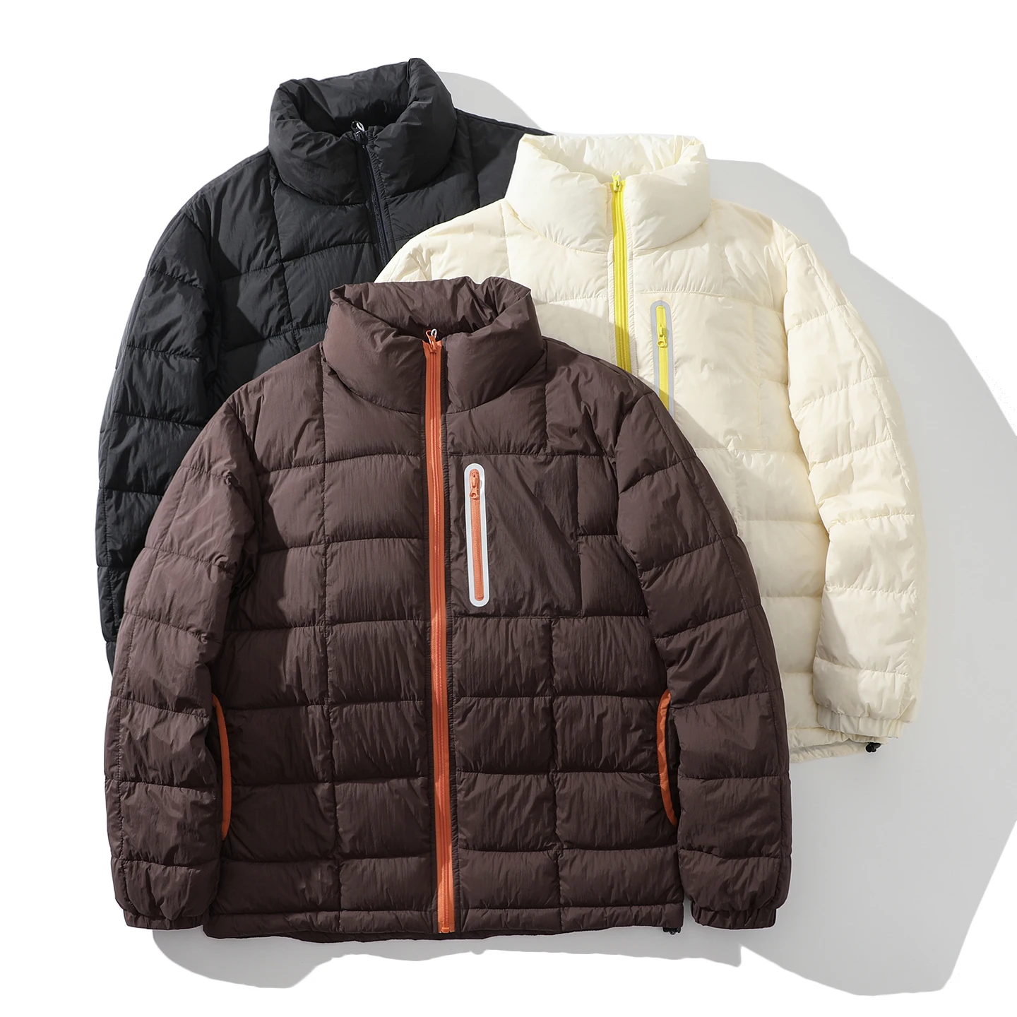 

Warmth Series! 90 Du Down! Windproof Waterproof! Winter Men's Stand Collar Fluffy Warm down Jaet Outerwear