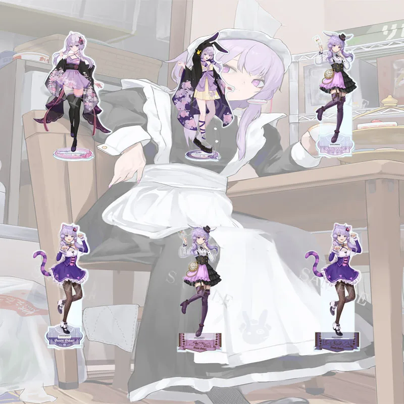 Yuzuki Yukari 15CM Popular Character Acrylic Stand Figure Cool Desk Ornament Cosplay Prop Gift for Fans Keychain