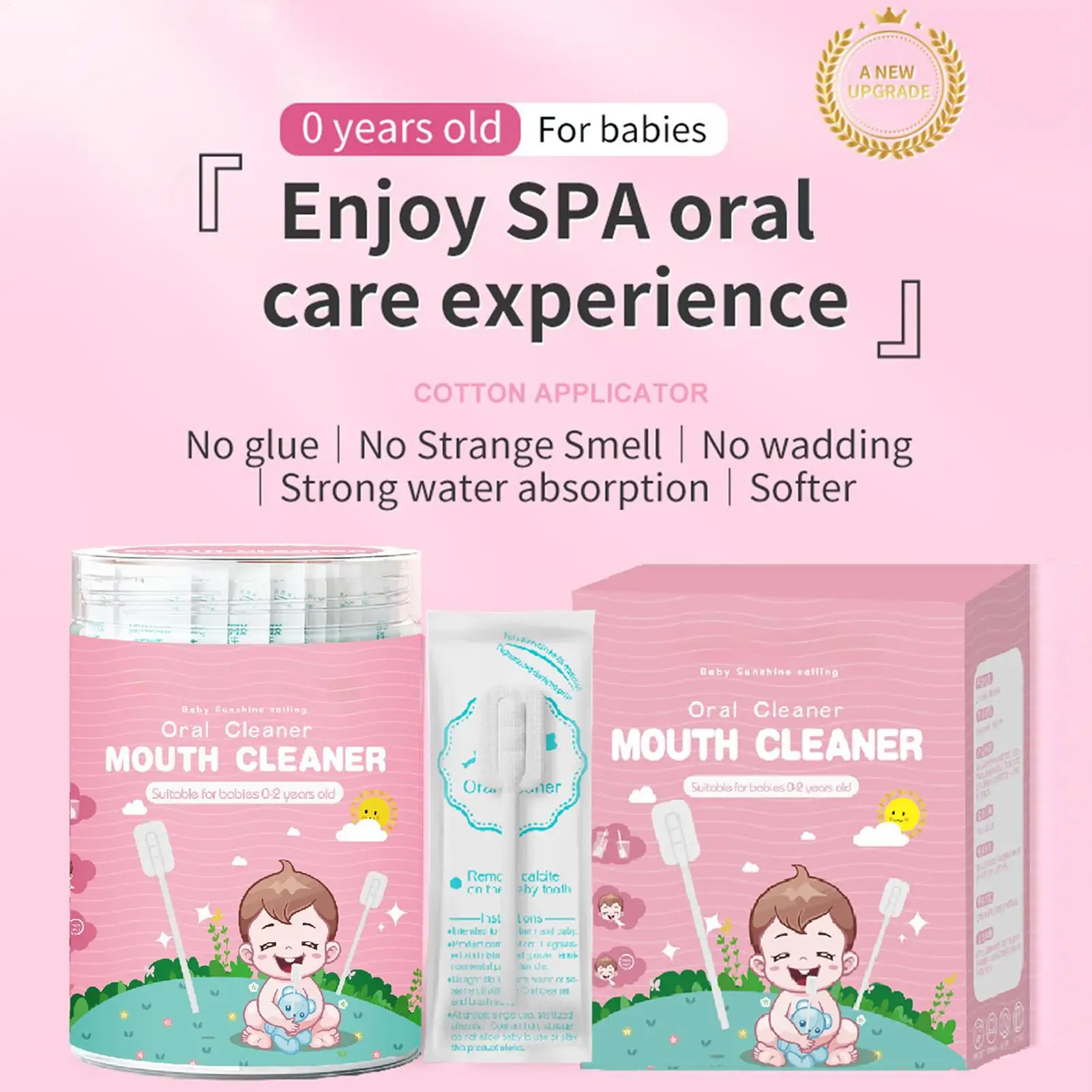 Disposable Baby Tongue Cleaner Baby OralCleaner Gauze Glue-free Forged Baby Tongue Cleaner OralTongue Cleaner For Babies