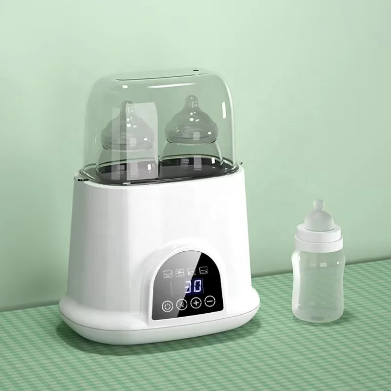 Food Grade Double Bottle Sterilizer Milk Warmer New Design Travel Milk Bottle Warmer Usb Rechargeable for Baby Feeding Bottle