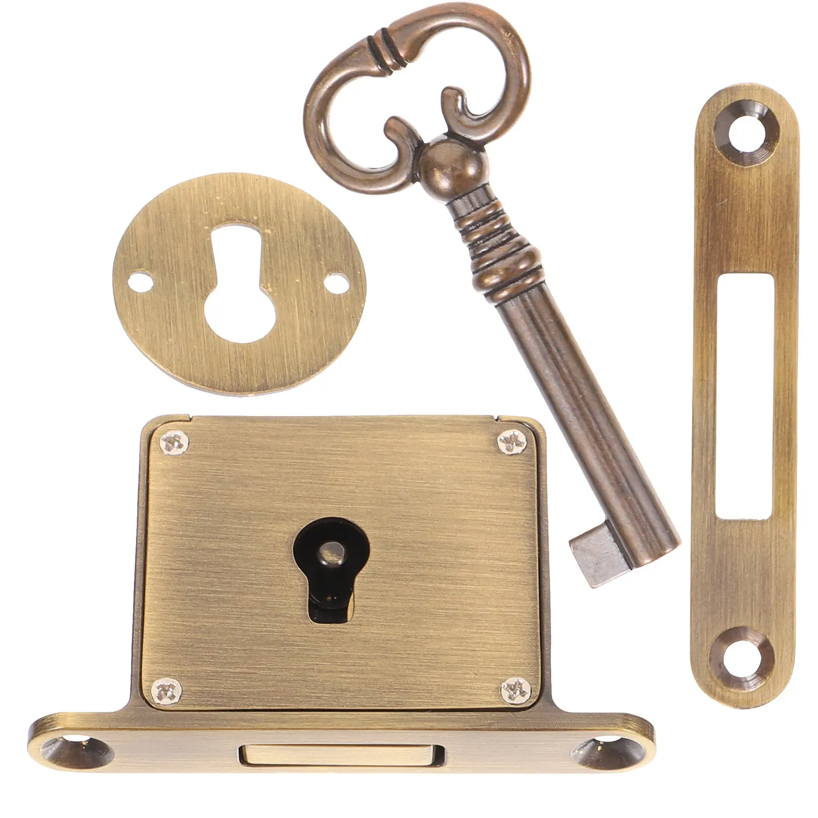 

Комплект из 1 шт. прочных латунных замков для ящиков, ретро-замок для шкафов с ключом, для ящиков, шкафов, картотечных шкафов, офисной мебели