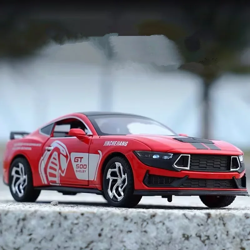 

1:32 Mustang Shelby GT500 Alloy Sports Car Model Diecast Metal Toy Racing Car Vehicle Model Simulation Sound and Light Kids Gift