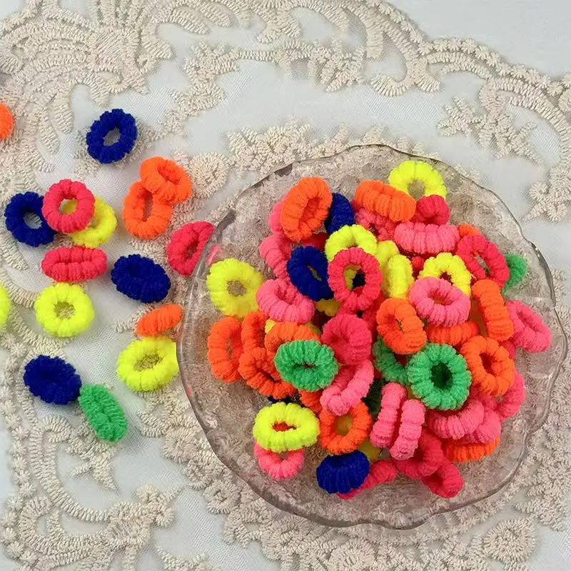 50/100 szt. Dziecięce, wysoce elastyczne i trwałe gumki do włosów, gumki recepturki, nie niszczące włosów, akcesoria do włosów