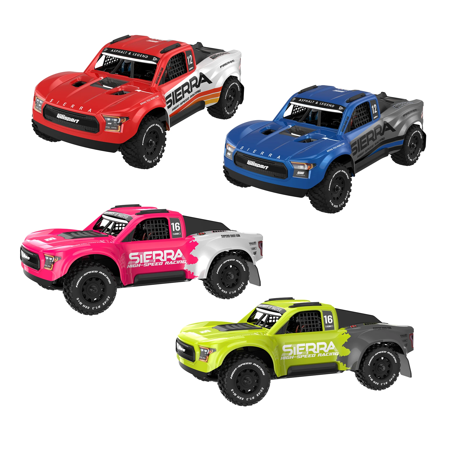 UDIRC 1/12 1/16 Scale SIERRA RC Desert Short Course Truck UD1613PRO UD1203 All Terrain Off-Road Brushless Truck for Adult Hobby