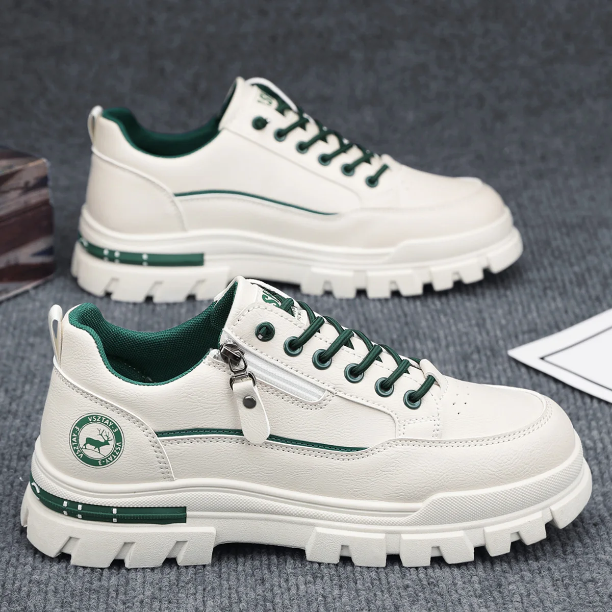 

Men's casual sports boots, outdoor hiking boots, thick-soled durable men's boots sapato masculino tenis masculino