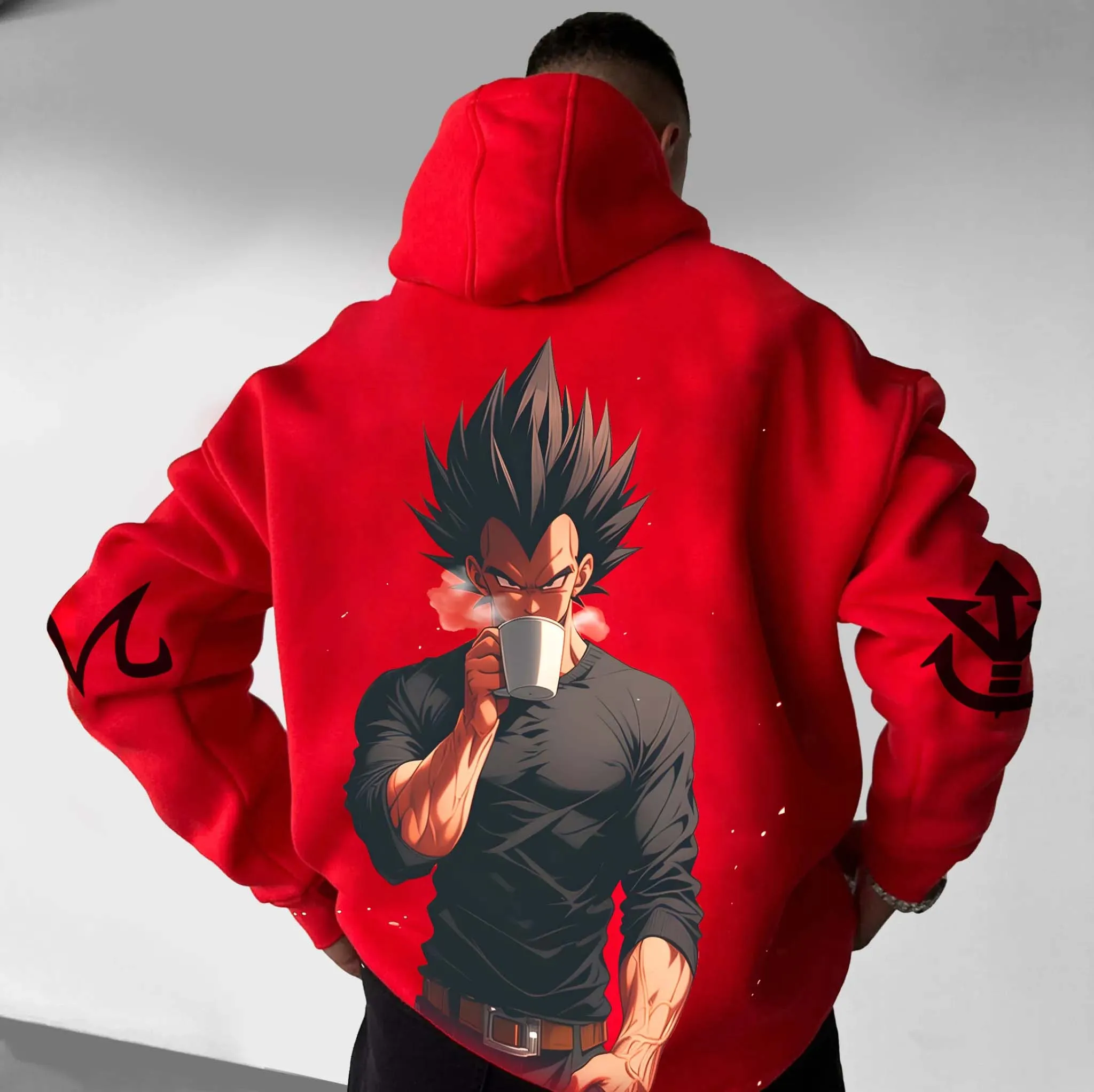 

Bandai Genuine Authorized Super Dragon Ball Printed Hoodie Warm Autumn and Winter Men's and Women's Sweaters with Solid Color