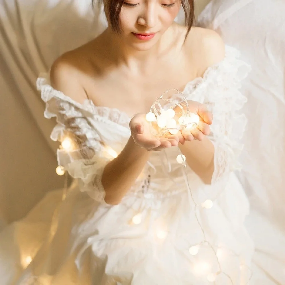 10M LED String Lights with USB/Battery Power Ball Garland Outdoor Lamp for Wedding Garden Fairy Christmas Decoration