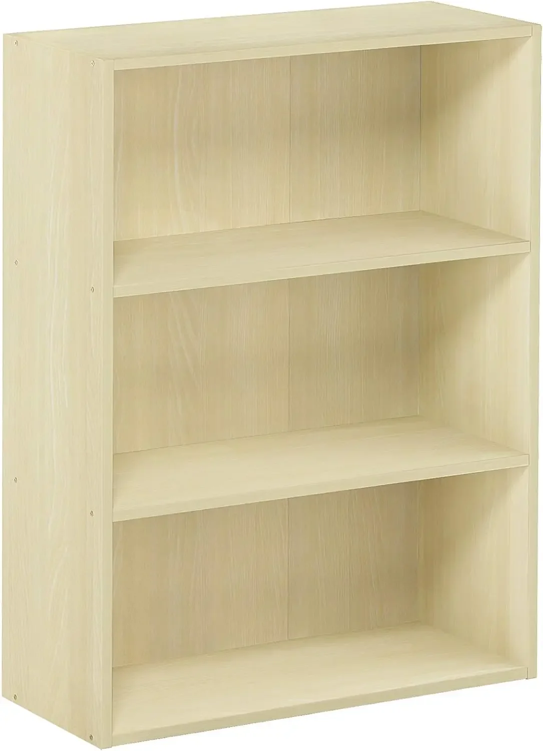 2024 NEW Pasir 3-Tier Open Shelf Bookcase, Maple Sturdy on Flat Surface. Assembly Required.