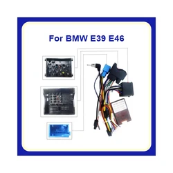 Car accessories Car radio Canbus Box Decoder For BMW E39 E46 Harness Wiring Cables 16PIN Wiring Harness Plug Power Cable Android