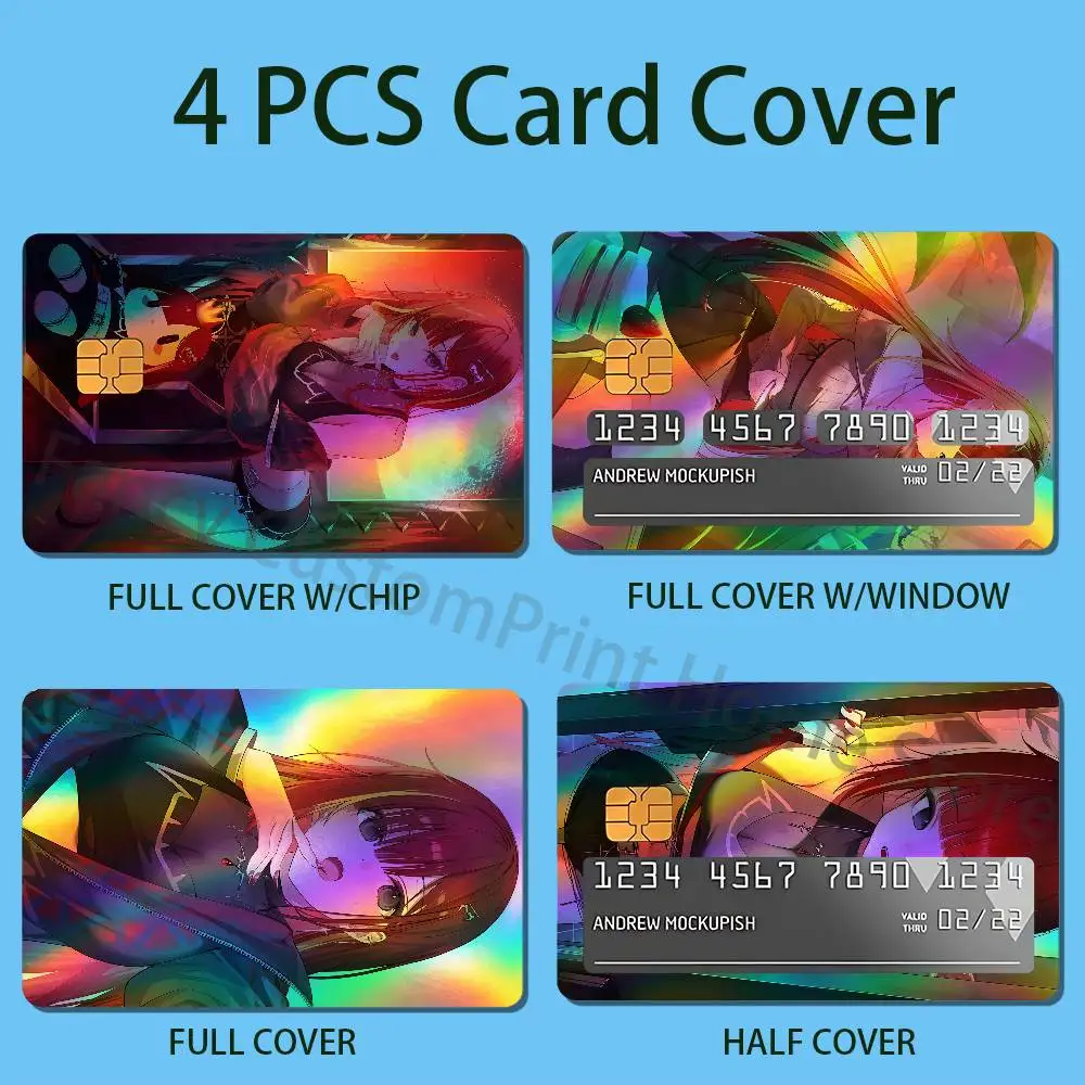 A-Akane L-Lize Singer Skin HD Color Laser Stickers Film Decal Scratch-resistant For Credit Debit Card Small Large Chip