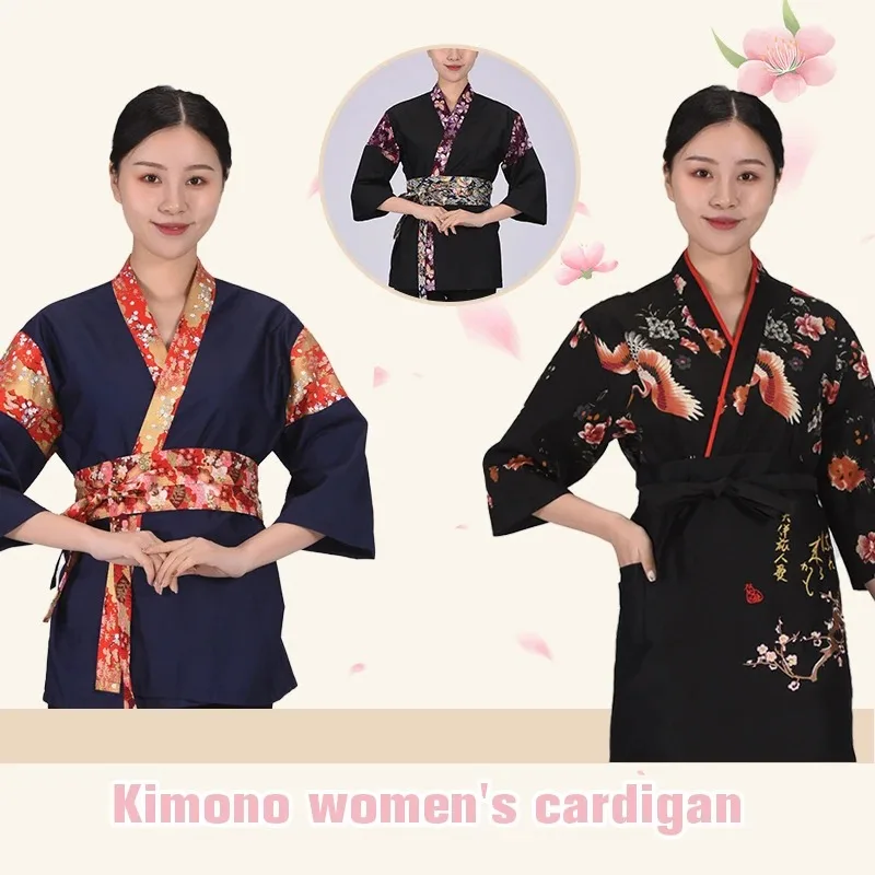 Unisex Japanse chef-kok jas tops sushi keuken restaurant foodservice werkkleding chef-kok jassen hotel keuken kok uniform