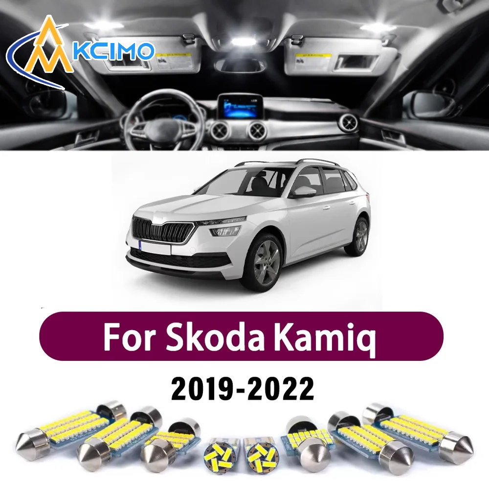 Energy Saving & Safer LED Interior For Skoda Kamiq 2019-2022 Canbus Car Dome Reading Trunk Lamp Auto Lighting Accessories