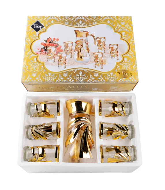 

Модный дизайн, стеклянная посуда, контейнер для питья воды, кувшин с крышкой для молочного сока, стеклянный кувшин для напитков, набор чашек для воды