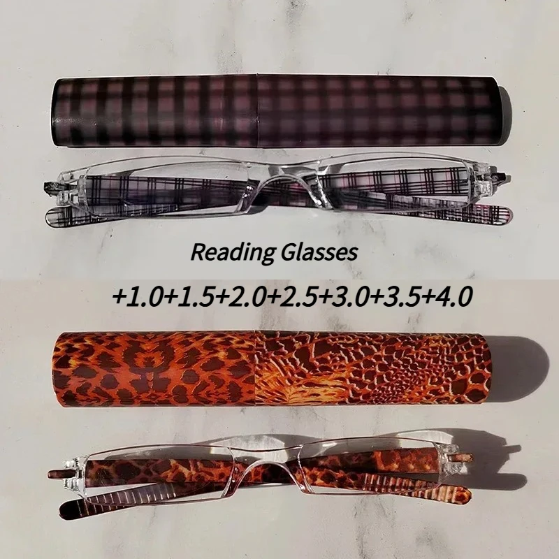 +1,0 ~ +4,0 Lesebrille mit Brillenetui, ultraleicht – Lesebrille im Stifthalter-Stil, 5 Farboptionen für Männer und Frauen