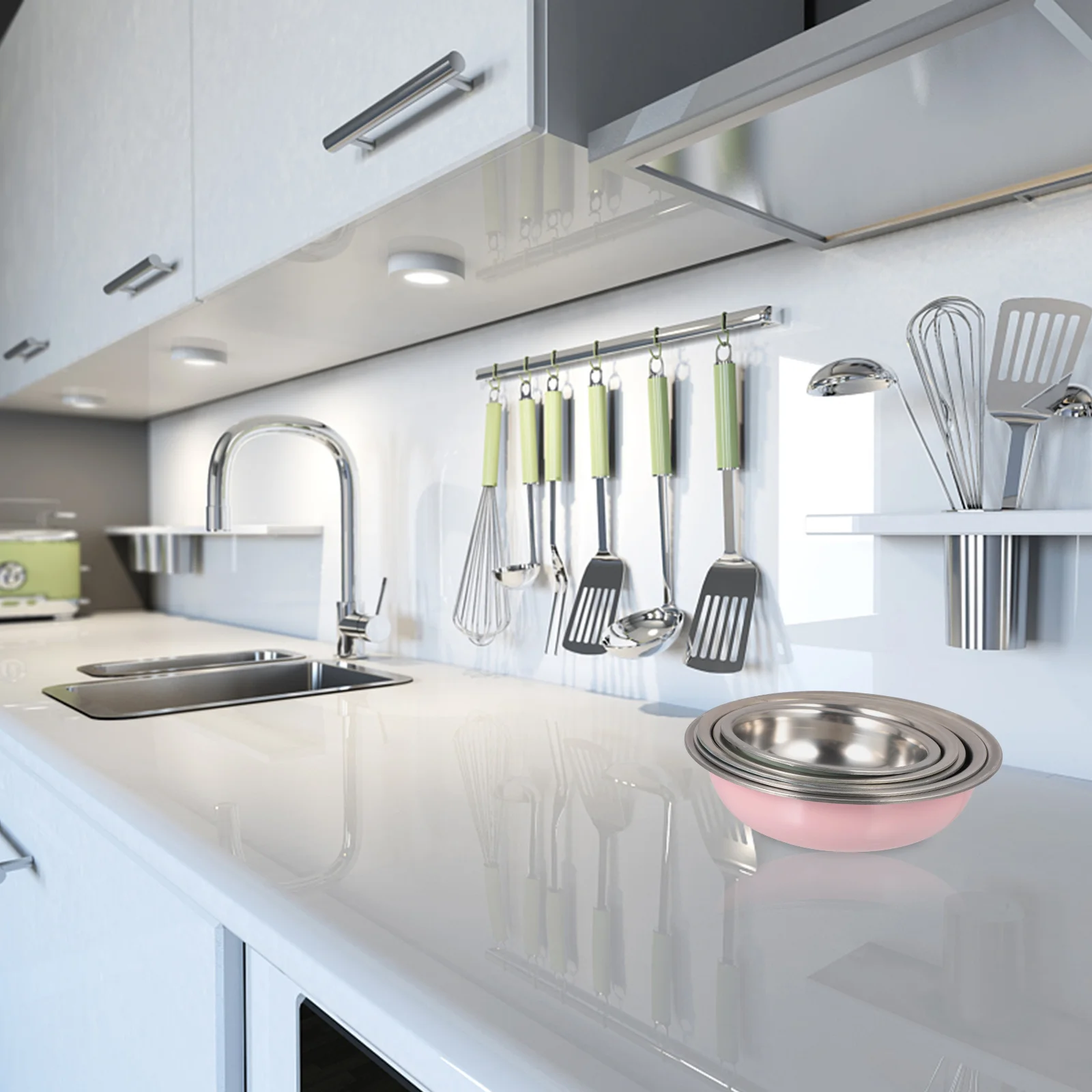 

Салатница из нержавеющей стали, утолщенная большая раковина для смешивания супа, контейнер для еды, кухонная многофункциональная антикоррозийная раковина