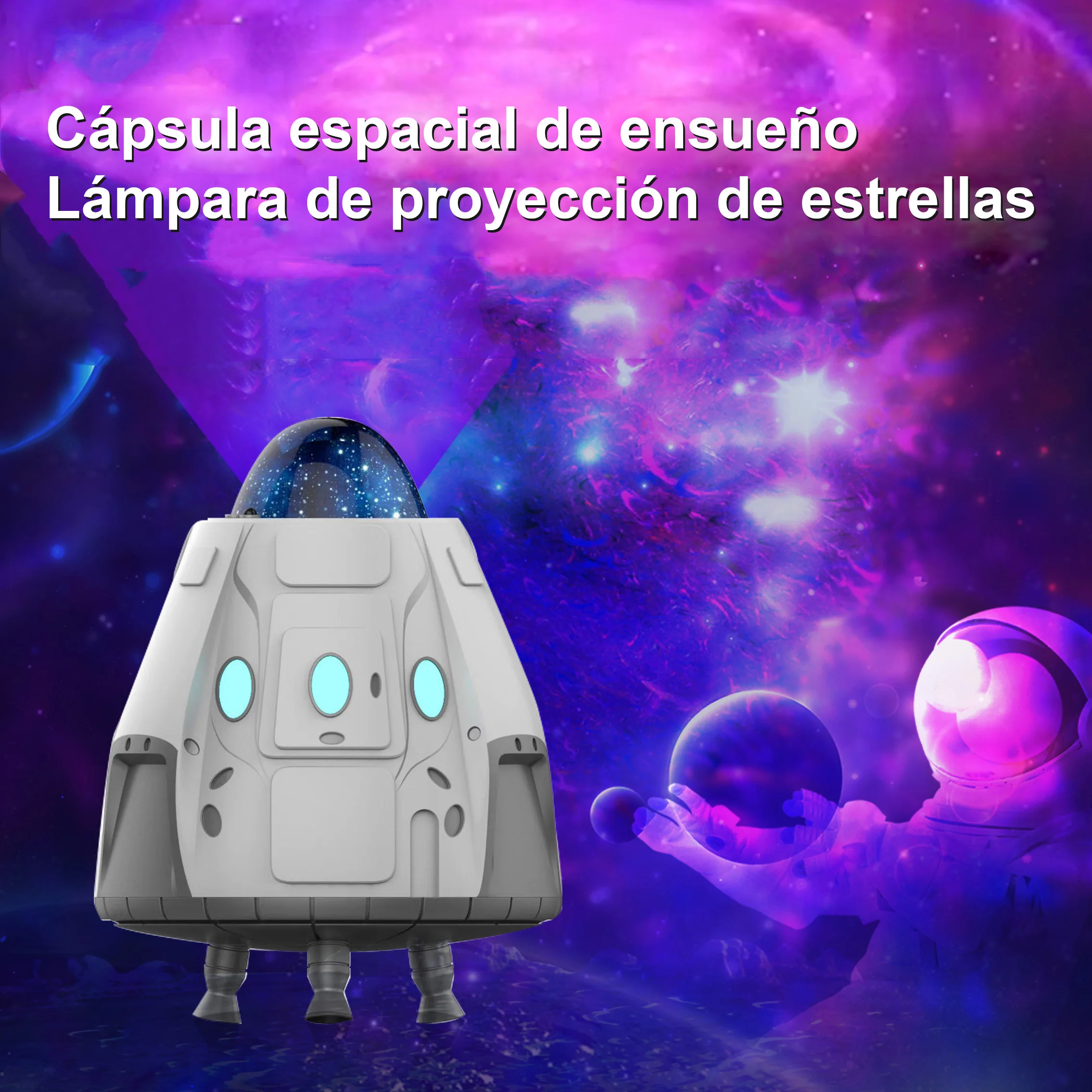 

Проектор Tomfeel «Космический корабль»: галактический проектор, проекция северного сияния, атмосферная лампа, звездный ночник, Bluetooth-аудио