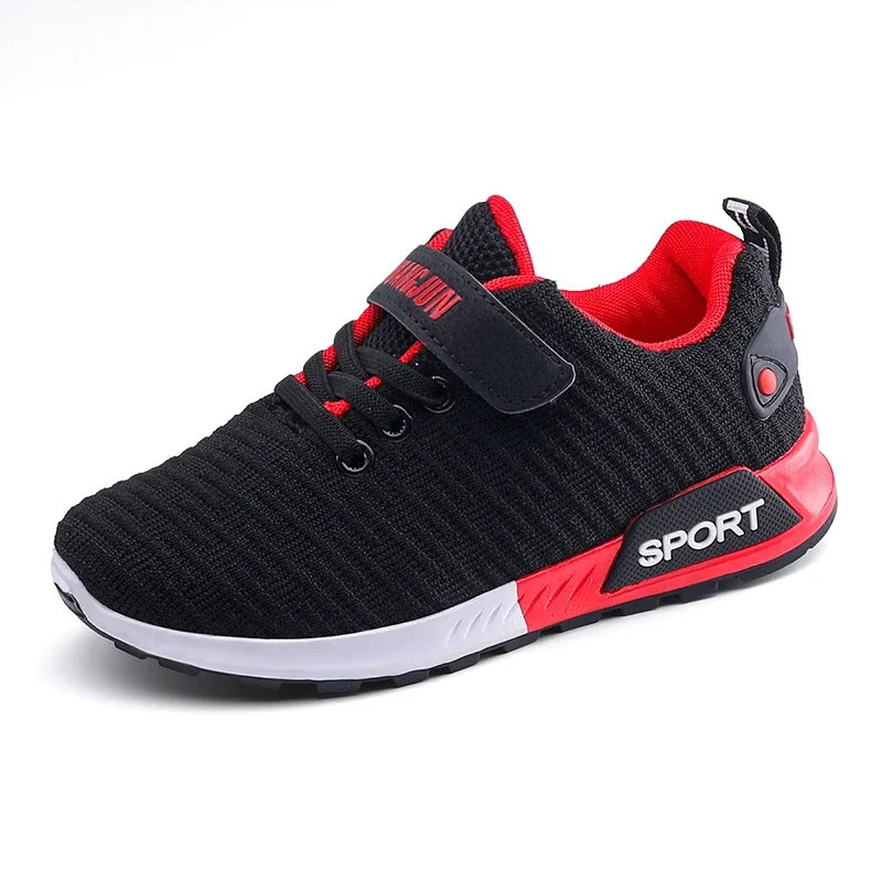 

Kids Sports Shoes Autumn Boys Girls Anti-slip Net Breathable Children Sneakers Infant Child Running Shoe Black Red