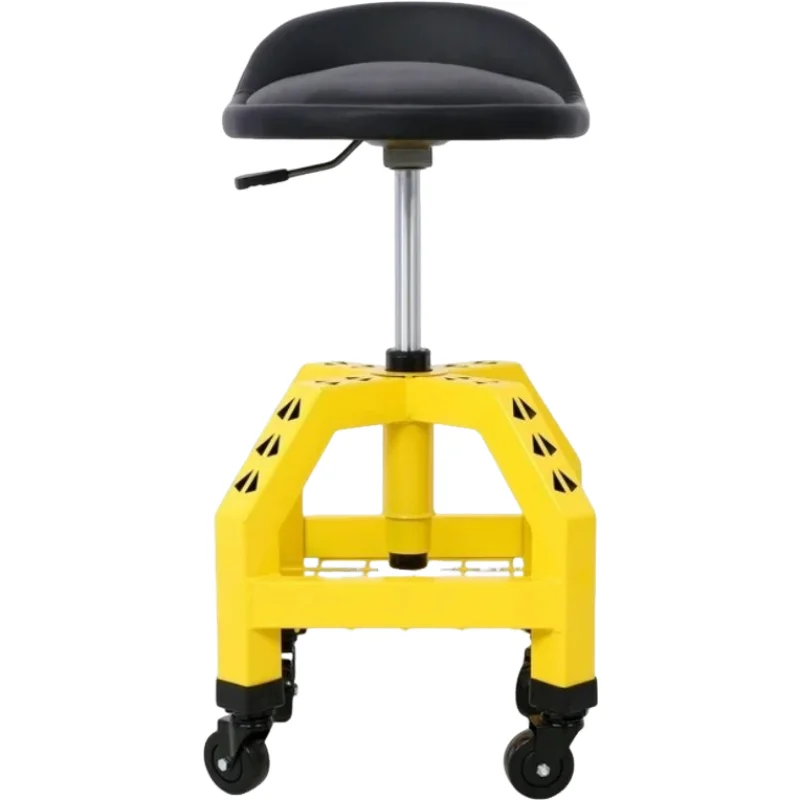 Ofeeny Rolling Auto Repair Work Stool Height Adjustable Mechanic Chair With Storage Tool Tray And Swivel Wheels
