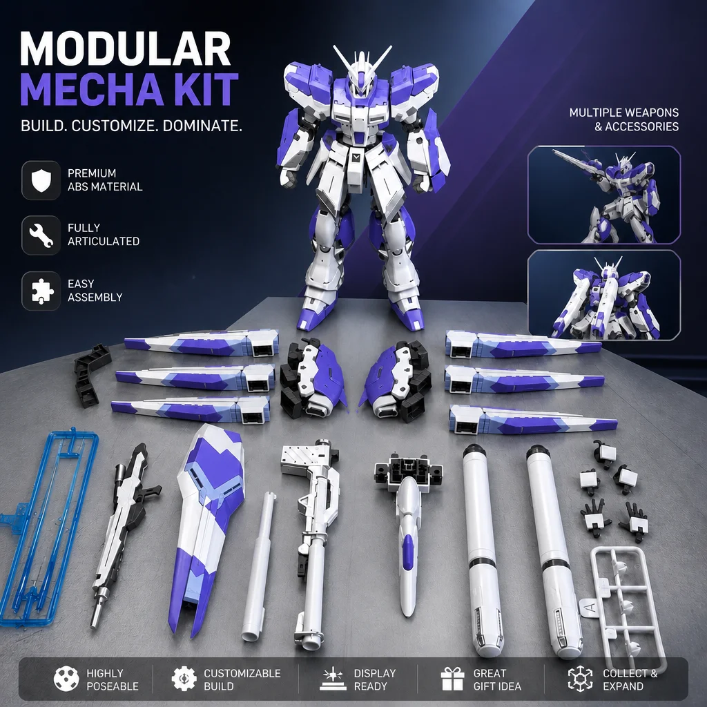 Brand New In Stock 1/144 Scale Robot Model Collectible Figure, Pre Colored Anime Pilot Mecha Toy For Boys Birthday Gift