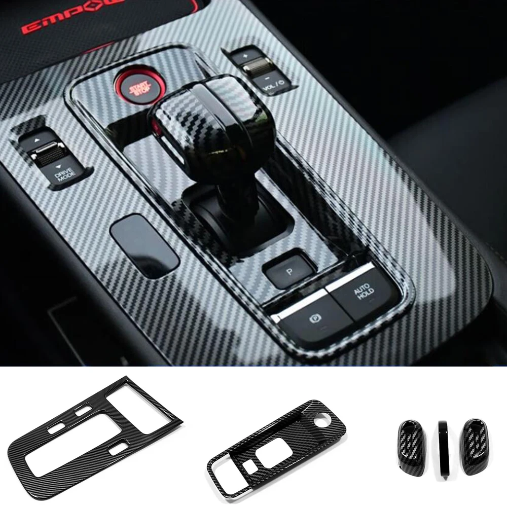 Cubierta embellecedora para el marco del pomo de cambio de coche y panel del botón giratorio del cambio para Trumpchi GAC Empow New DODGE Attitude GT Sticker