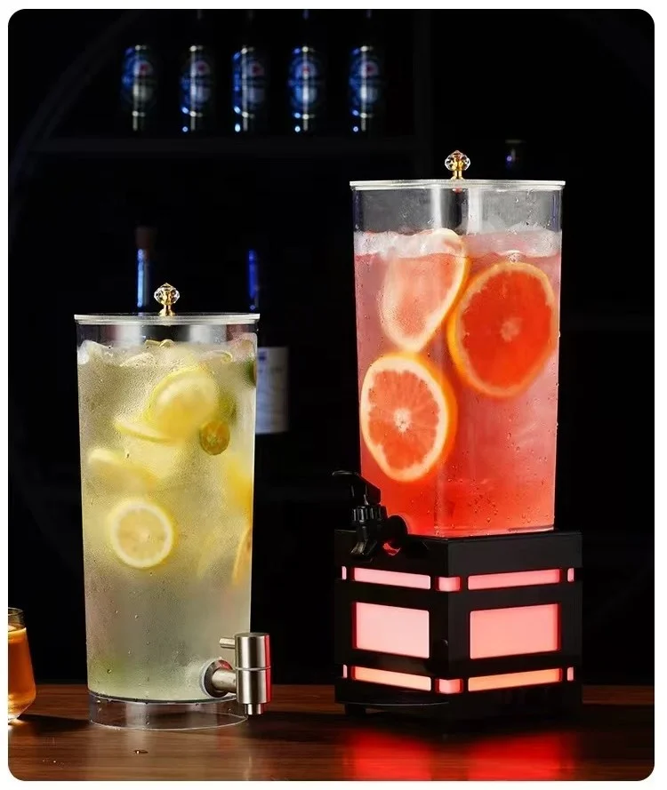 Nightclub Party Rechargeable Square 2L 3L 5L Cocktail Beverage Beer Tower LED Beer Dispenser With LED  Light