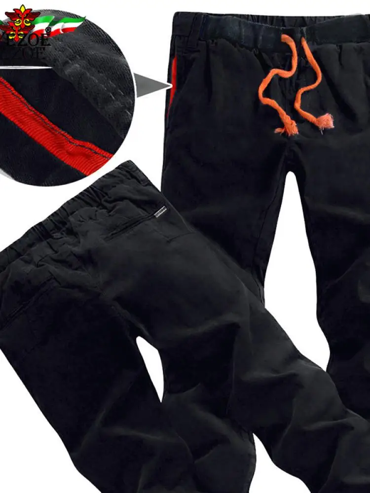 

Мужские эластичные повседневные брюки из вельвета, прямые, узкие, осенне-зимние, больших размеров, спортивные, модные