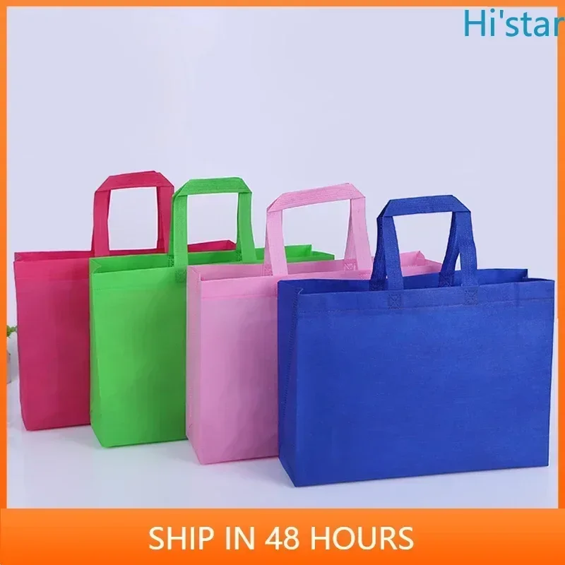 

20 Pcs Recycling Eco-friendly Custom Non Woven Storage Bag Gift Packaging Bags Women Shopping Bags Personalize Logo