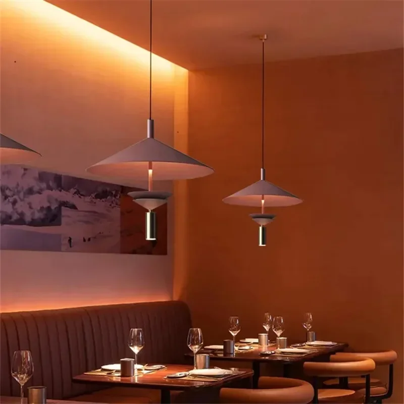 Imagem -05 - Guarda-chuva Moderno Luzes Pingente Mesa de Jantar Vermelho Ufo Lâmpada Sala Estar Resteruant Minimalista Lâmpada Led para Café Escritório Loja Luz