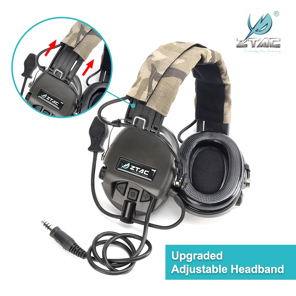 Z-TAC Tactical Sordin Headphones Pickup Noise Reduction Tactical Headset Active Shooting Airsoft Equipments Hunting Accessory