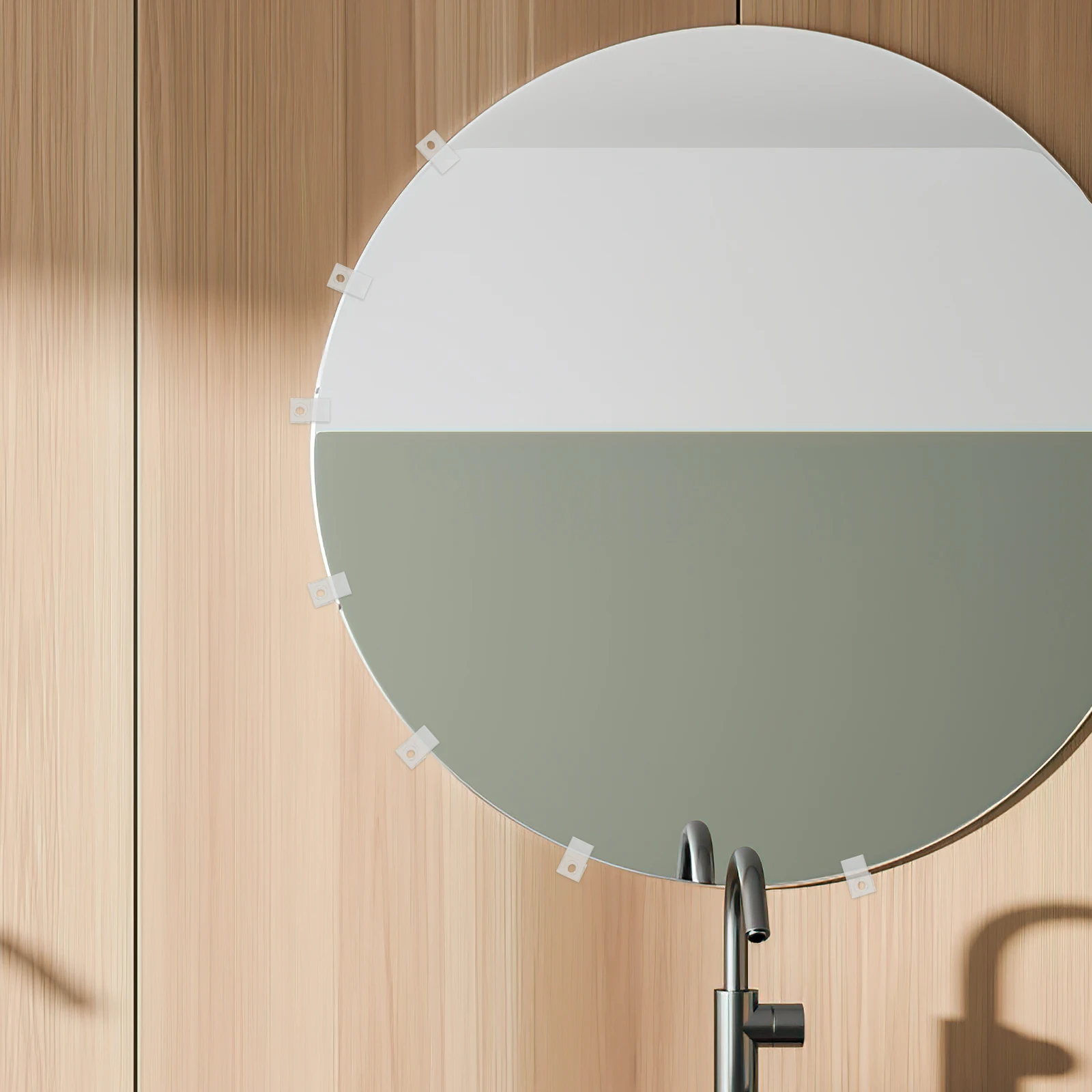 

20Sets Mirror Clips Durable Plastic Holder Clips Mounting Kit Easy Installation Mirror Hangers for Frameless Wall Mirrors