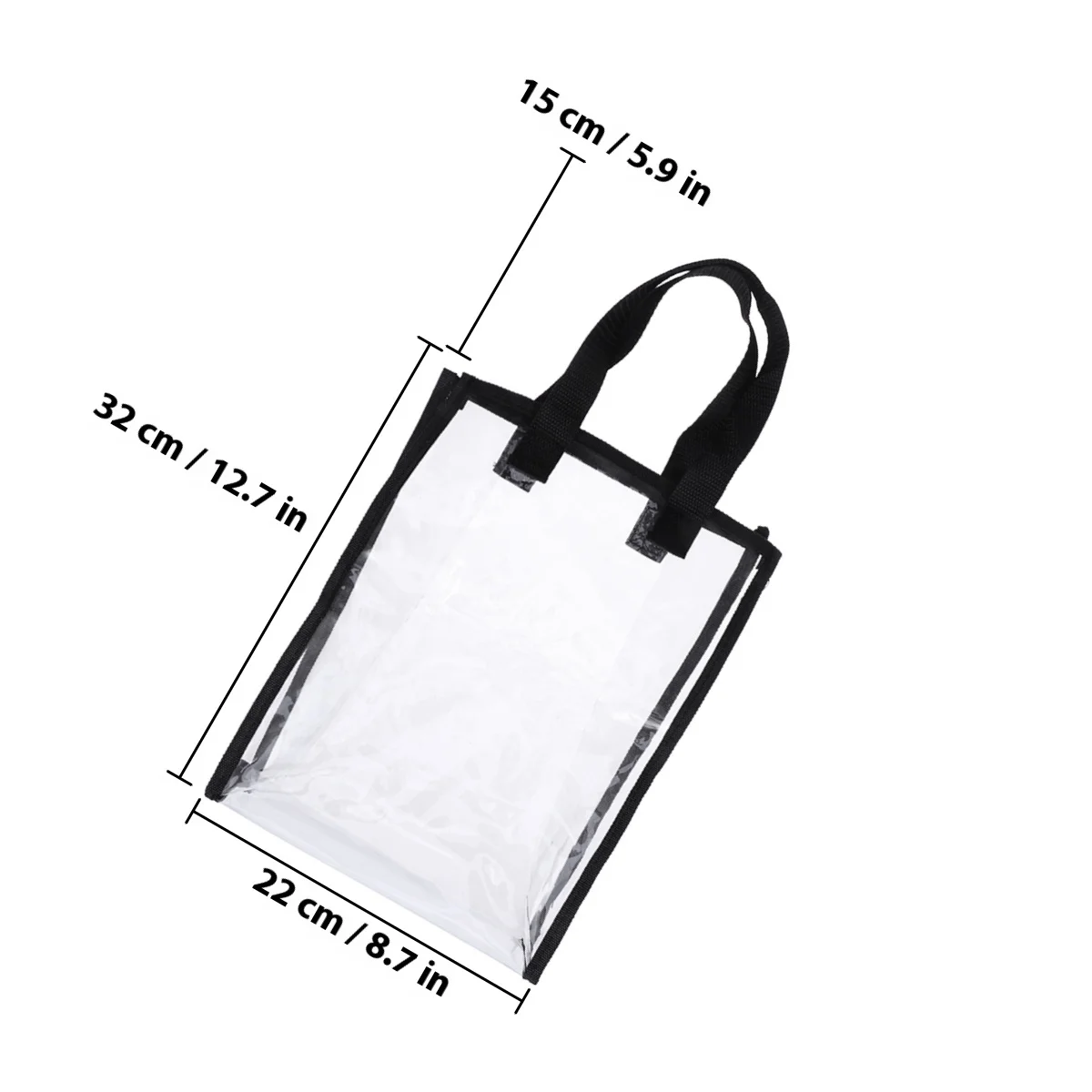 Waterproof Clear Handbag Exquisite Workmanship Transparent Tote Bag Large Capacity Easy Clean Women Fashion Clear Bag