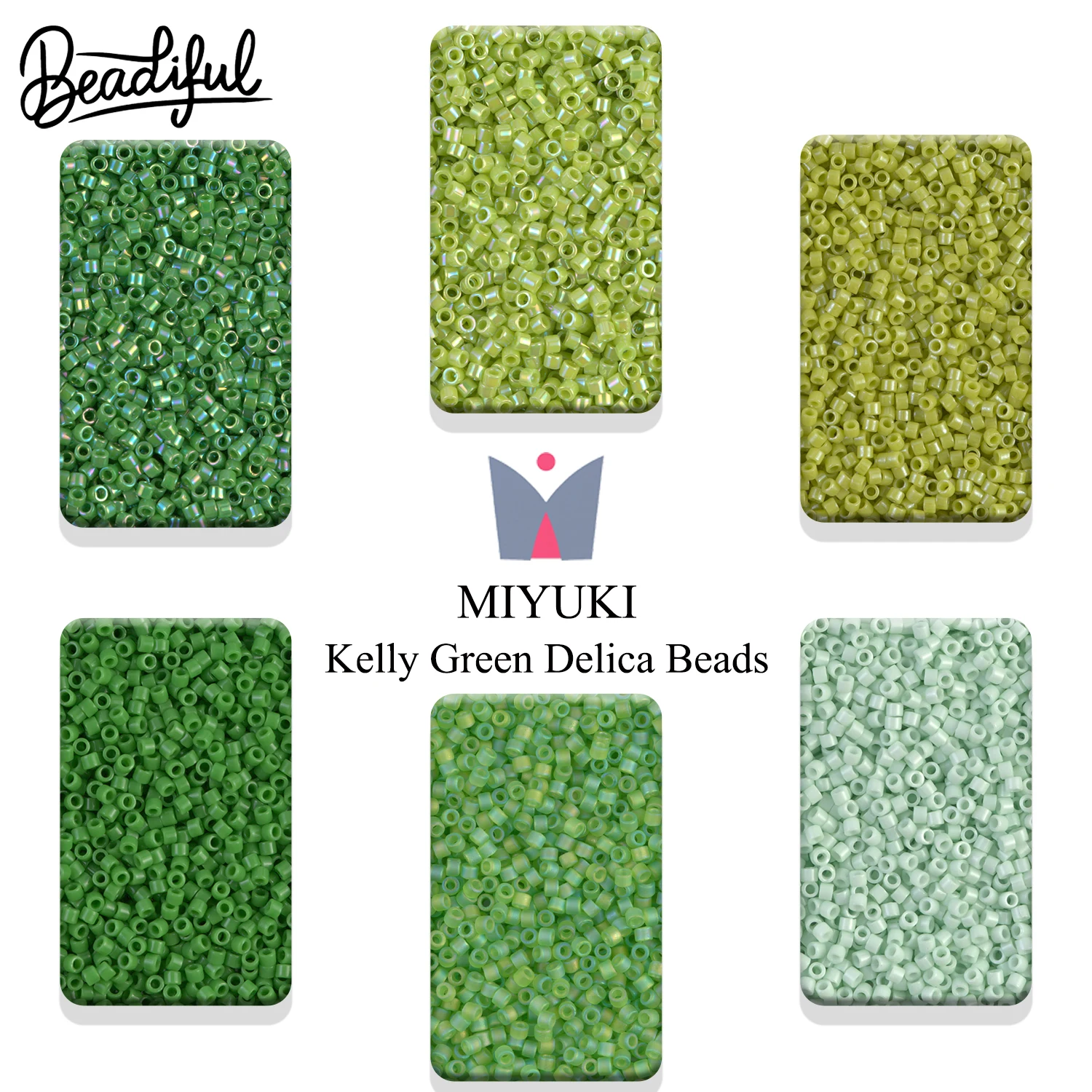

10g/2000pcs MIYUKI DELICA BEADS 11/0 - Fresh Grass Green Series Japan Glass Seed Beads for DIY Earrings & Craft