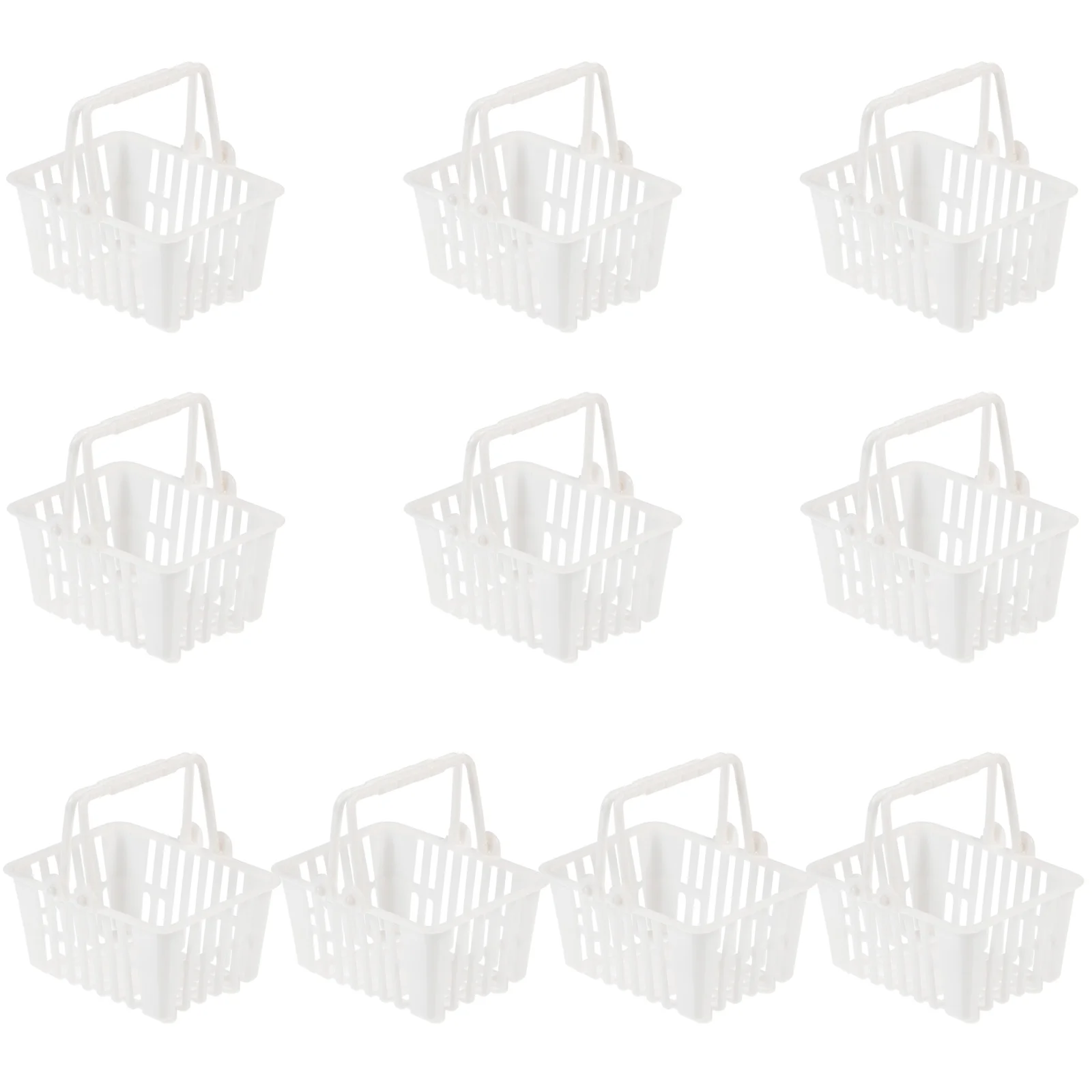 

10 Pcs Shopping Basket Mini Baskets Carts for Groceries Gift Small Play House Plastic Kids Candy Tote Baby Toys