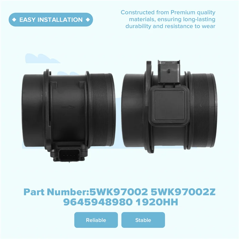 Nieuwe 5WK97002Z Luchtmassameter Sensor 5WK97002 Voor FIAT VOLVO FORD FOCUS Voor CITROEN LANCIA 2.0L 9645948980 1920HHH