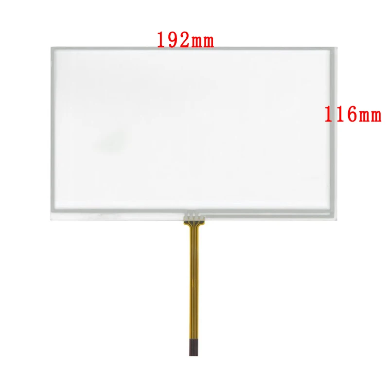 

8 Inch P/N 4pin 192mm*116mm 4-wire resistive touch screen digitizer sensor glass panel 192*116 mm Resistance Screen