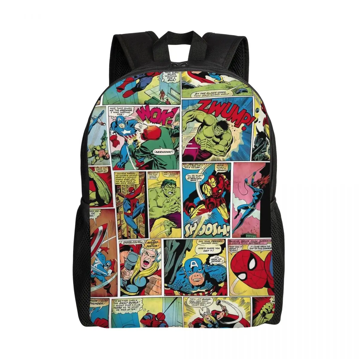 Custom Character Travel Backpack Women Men School Computer Bookbag Spider Man Superheros College Student Daypack Bags