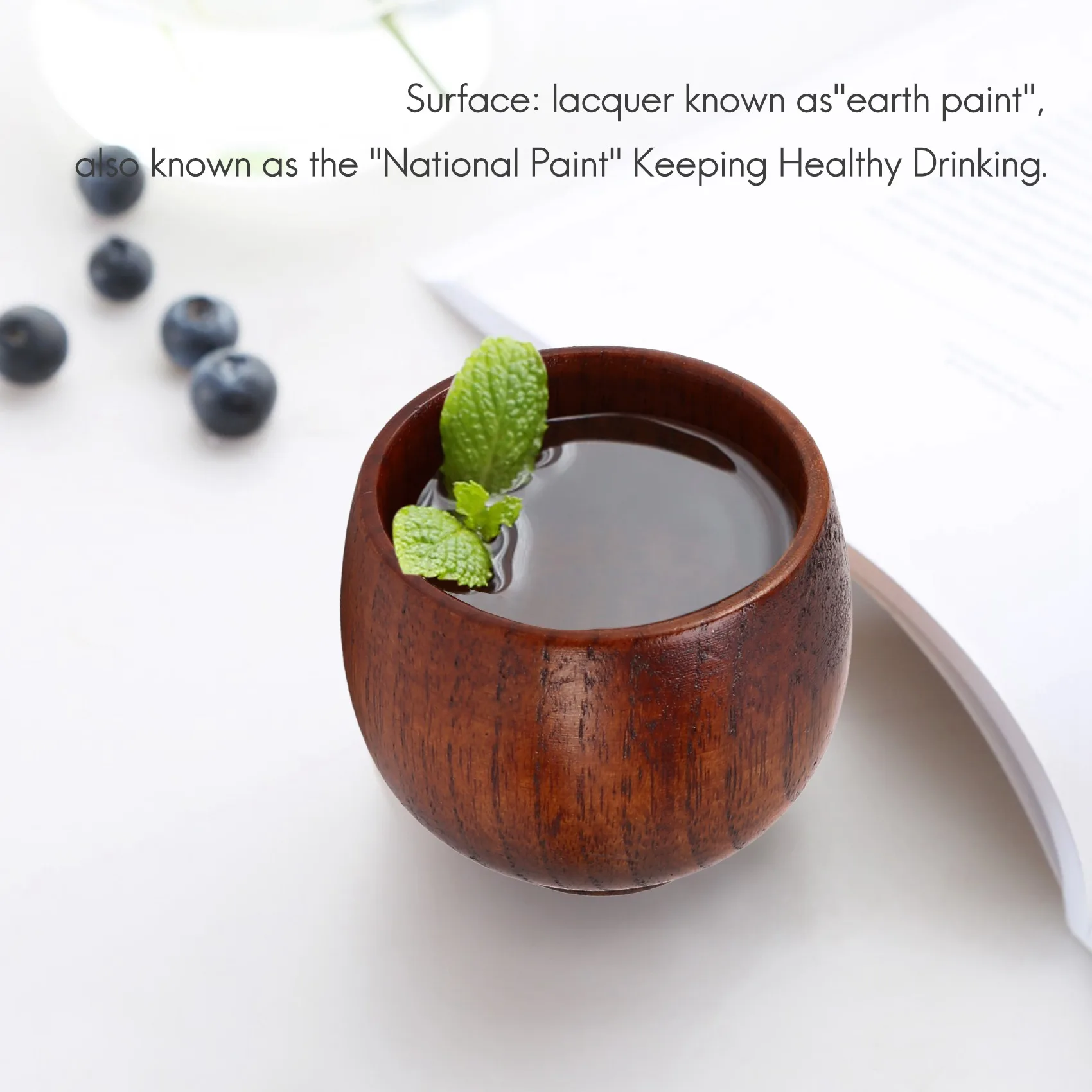 A19F-5Pcs Creative Tea Set Small Wooden Cup Small Cup Green Wooden Cup With Natural Wood Wine Cup Wooden Tea Drinking Cup