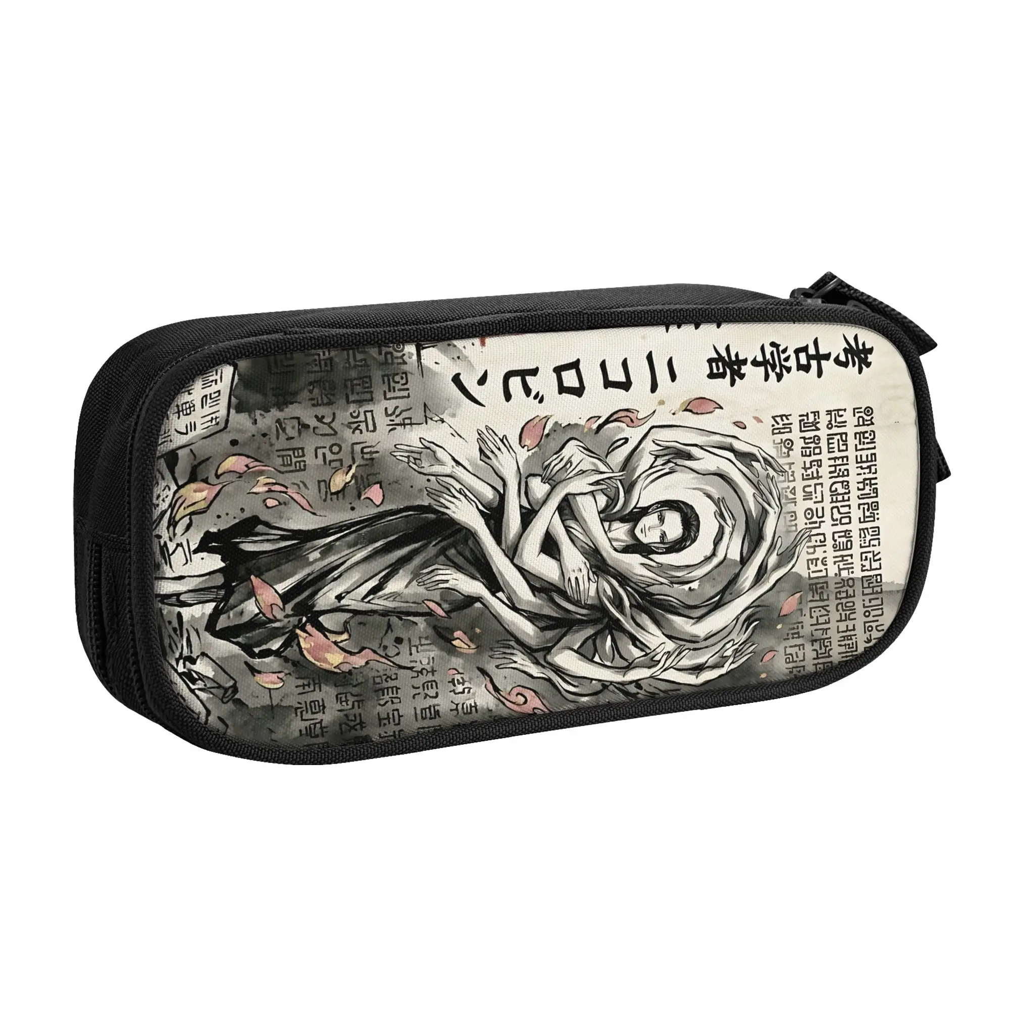 Large Capacity Bags For Child Cartoon Nico Robin Vintage Scroll Art Pattern One Pieces School Pencil Bag For Boys Gilrs Kids